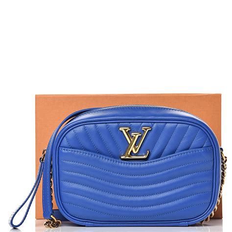 louis vuitton new wave camera bag blue|LOUIS VUITTON Calfskin New Wave Camera Bag Porcelain Blue .